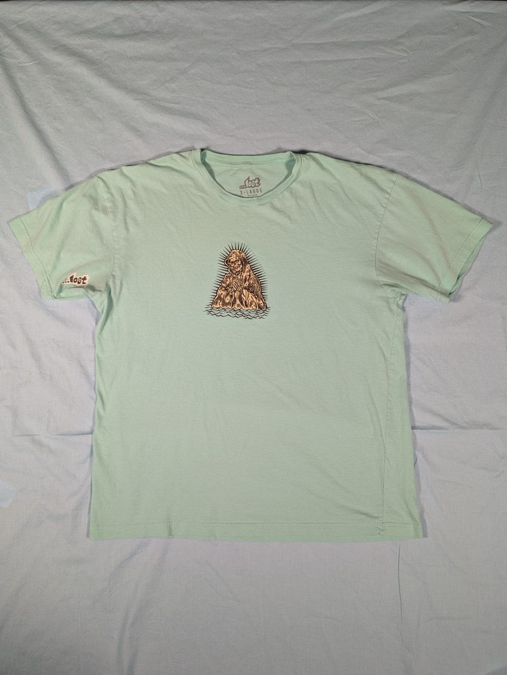 Lost Mint Green Short-Sleeve Tee with Central Graphic